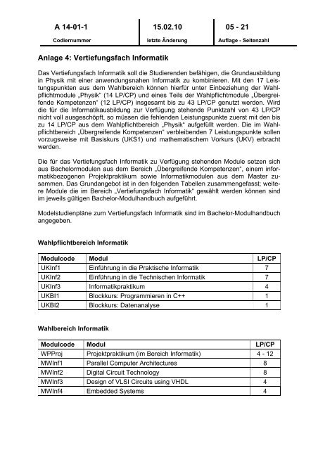 PrÃ¼fungsordnung - FakultÃ¤t fÃ¼r Physik und Astronomie