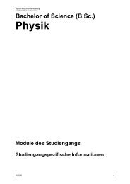 Modulhandbuch Bachelor Physik F. Eisele - FakultÃ¤t fÃ¼r Physik und ...
