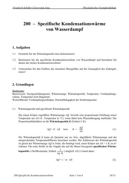 Versuchsanleitung als pdf laden - Friedrich-Schiller-UniversitÃ¤t Jena