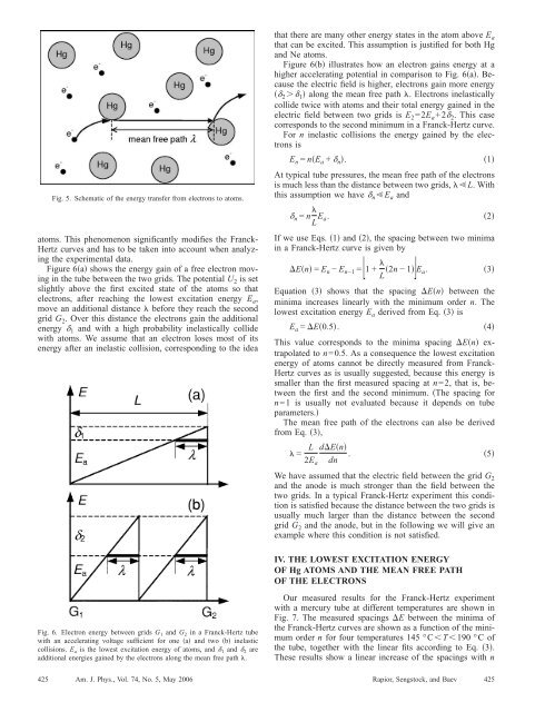 New features of the Franck-Hertz experiment - Grundpraktikum Physik