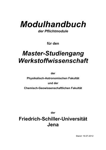 Modulhandbuch - Die Physikalisch-Astronomische FakultÃ¤t ...