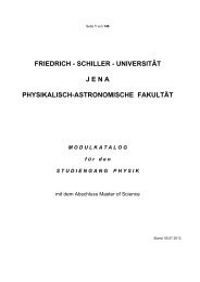 Modulkatalog - Die Physikalisch-Astronomische FakultÃ¤t - Friedrich ...