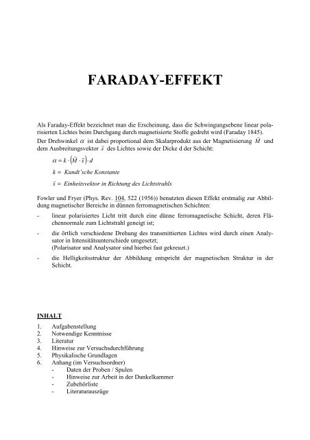 FARADAY-EFFEKT