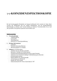Versuchsanleitung (pdf) - Fachbereich Physik der UniversitÃ¤t ...
