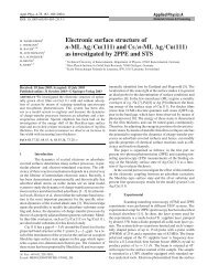 Electronic surface structure of n-ML Ag/Cu(111) - Max Planck Institut ...