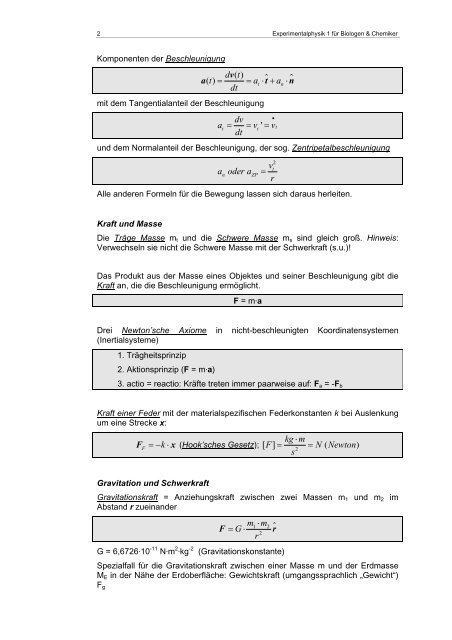 Formelsammlung