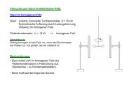 Versuche zum Dipol im elektrischen Feld: Dipol im ... - Physik