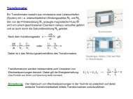 Transformator Â·I = U Â·I â n I I U U = = - Physik