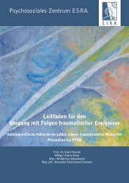 Leitfaden für den Umgang mit Folgen traumatischer Ereignisse - Esra