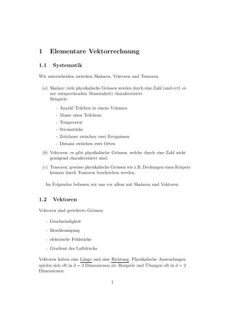 Mathematische Methoden der Physik I - UniversitÃ¤t Bern