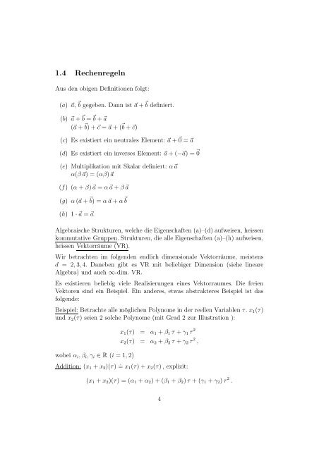 Mathematische Methoden der Physik I - UniversitÃ¤t Bern