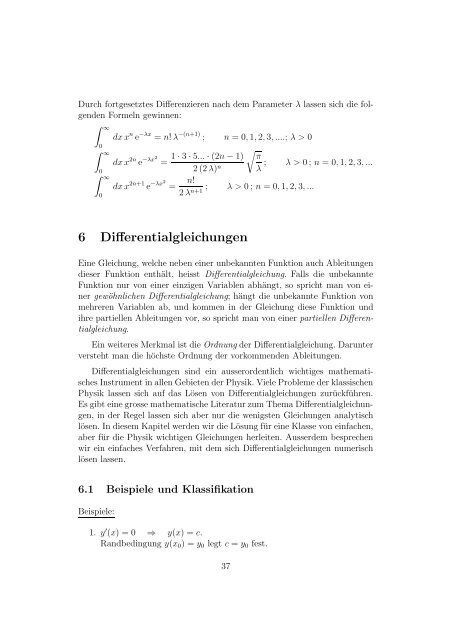 Mathematische Methoden der Physik I - UniversitÃ¤t Bern