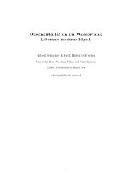 Ozeanzirkulation im Wassertank - UniversitÃ¤t Bern