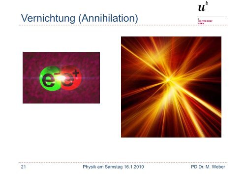 Antimaterie: keine Hexerei (pdf, 4.2 MB) - UniversitÃ¤t Bern