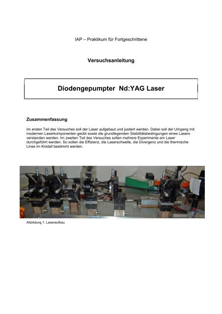Diodengepumpter Nd:YAG Laser