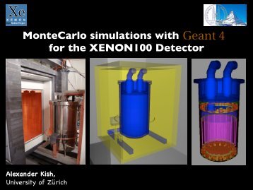 MonteCarlo simulations with GEANT4 for the XENON100 Detector