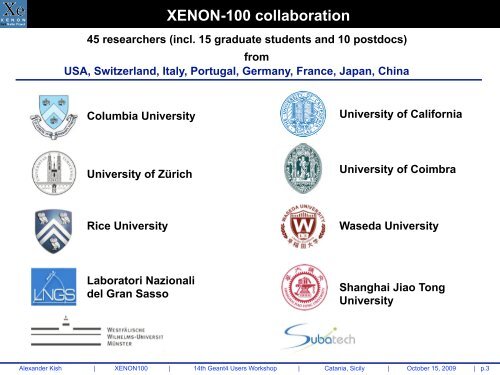 MonteCarlo simulations with GEANT4 for the XENON100 Detector