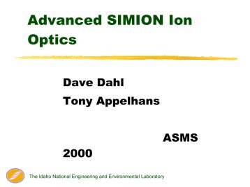Advanced SIMION ASMS Course