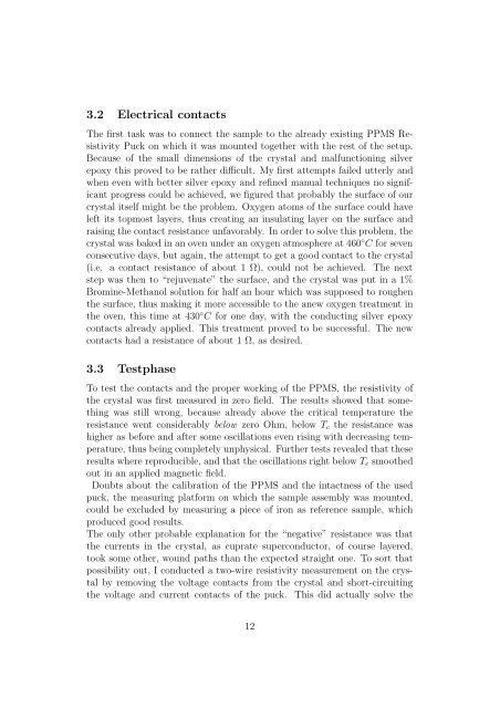 Master Thesis Effect of vortex shaking on the ... - Physik-Institut