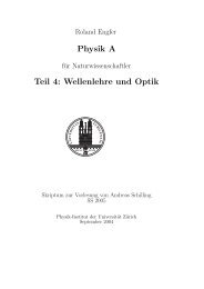 Wellenlehre und Optik - Physik-Institut - UniversitÃ¤t ZÃ¼rich