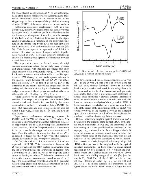 Phys. Rev. Lett. 90, 177402 - Physik-Institut