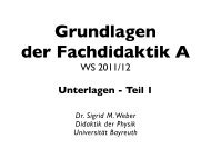 Unterlagen - Didaktik der Physik! - UniversitÃ¤t Bayreuth
