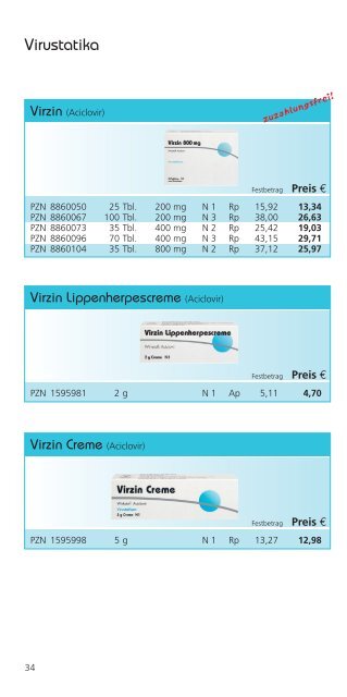 Präparateverzeichnis Ausgabe 1/2010 - Dermapharm AG Arzneimittel