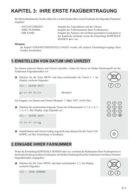 SAGEM FAX NAVIGATOR INTERNET 900er Serie - Fax-Anleitung.de