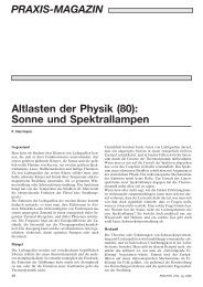 PRAXIS-MAGAZIN Altlasten der Physik (80): Sonne und ...