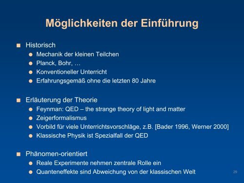 Das Erlanger Konzept zur Quantenphysik - Abteilung fÃ¼r Didaktik ...