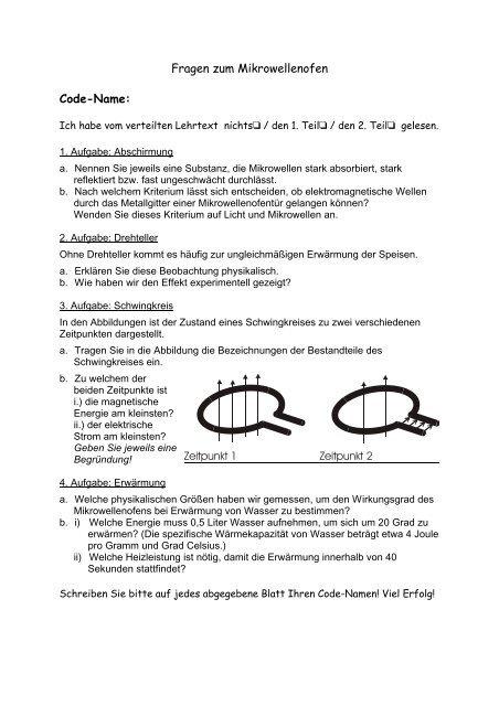 Abschlusstest - Didaktik der Physik