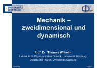 Mechanik â zweidimensional und dynamisch - Didaktik der Physik