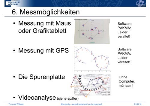 Mechanik â zweidimensional und dynamisch - Didaktik der Physik