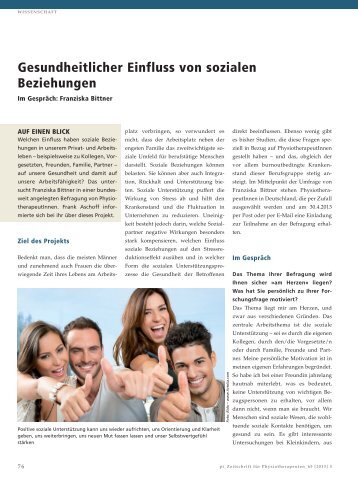 pt_Zeitschrift fÃ¼r Physiotherapeuten, Ausgabe 03 ... - Physio-Akademie