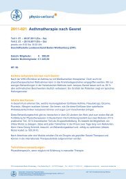 2011-821 Asthmatherapie nach Gesret - Physio-Verband