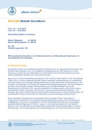 2012-200 Bobath Grundkurs - Physio-Verband