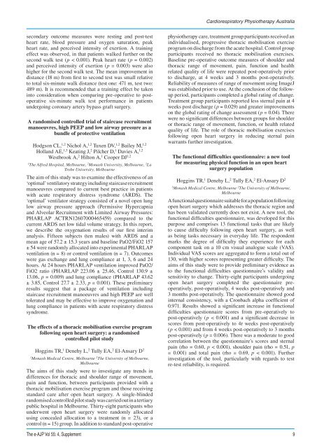 2009 APA Conference Week Abstracts - Australian Physiotherapy ...