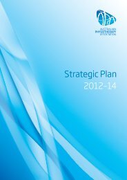 APA Strategic Plan 2012â14 - Australian Physiotherapy Association