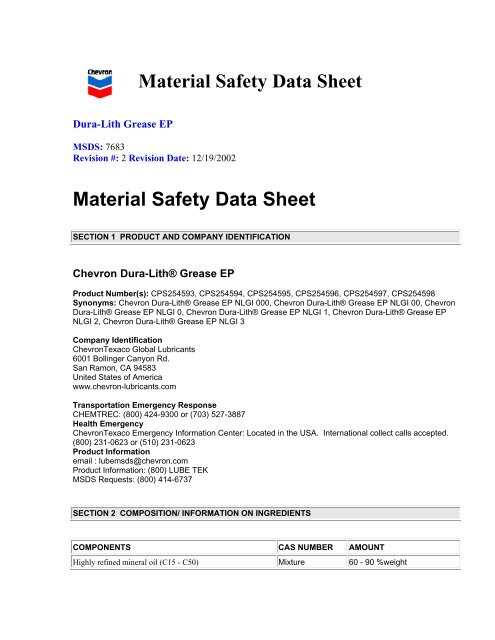 Material Safety Data Sheet Material Safety Data Sheet