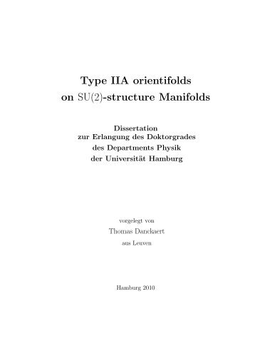 Type IIA orientifolds on SU(2)-structure Manifolds - UniversitÃ¤t ...