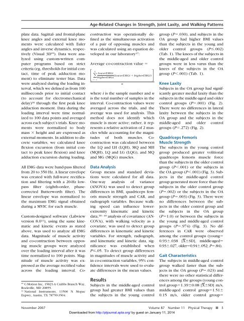 Age-Related Changes in Strength, Joint Laxity, and Walking ...