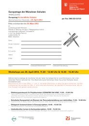 Workshops am 25. April 2012, 11.30 - 13.00 Uhr & 14.00 - 15.30 Uhr ...