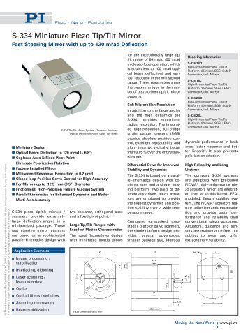 PDF Datahseet - PI (Physik Instrumente)