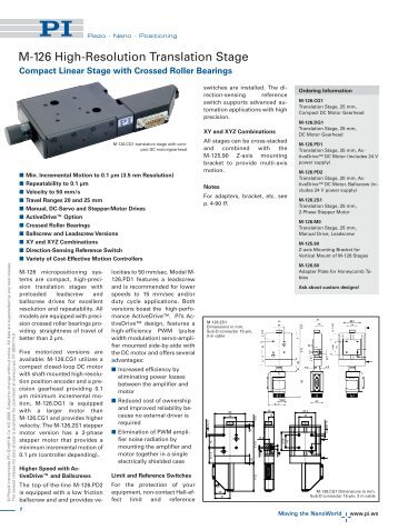 PDF Datasheet - PI (Physik Instrumente)