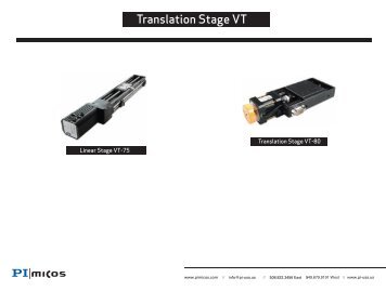 Low Cost Precision Motorized Linear Translation Stage - PI (Physik ...