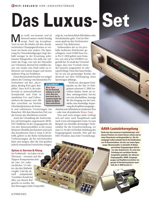 Test Stereo 6/2012 - Accuphase