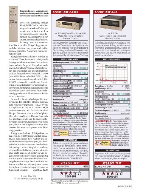 Test Stereo 6/2012 - Accuphase