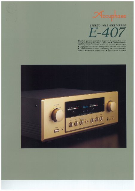 E 407 Accuphase E 407 Accuphase