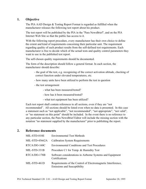 TS120 AAD Design and Testing Report Format - Parachute Industry ...