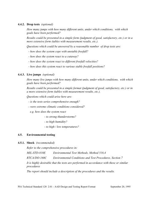 TS120 AAD Design and Testing Report Format - Parachute Industry ...